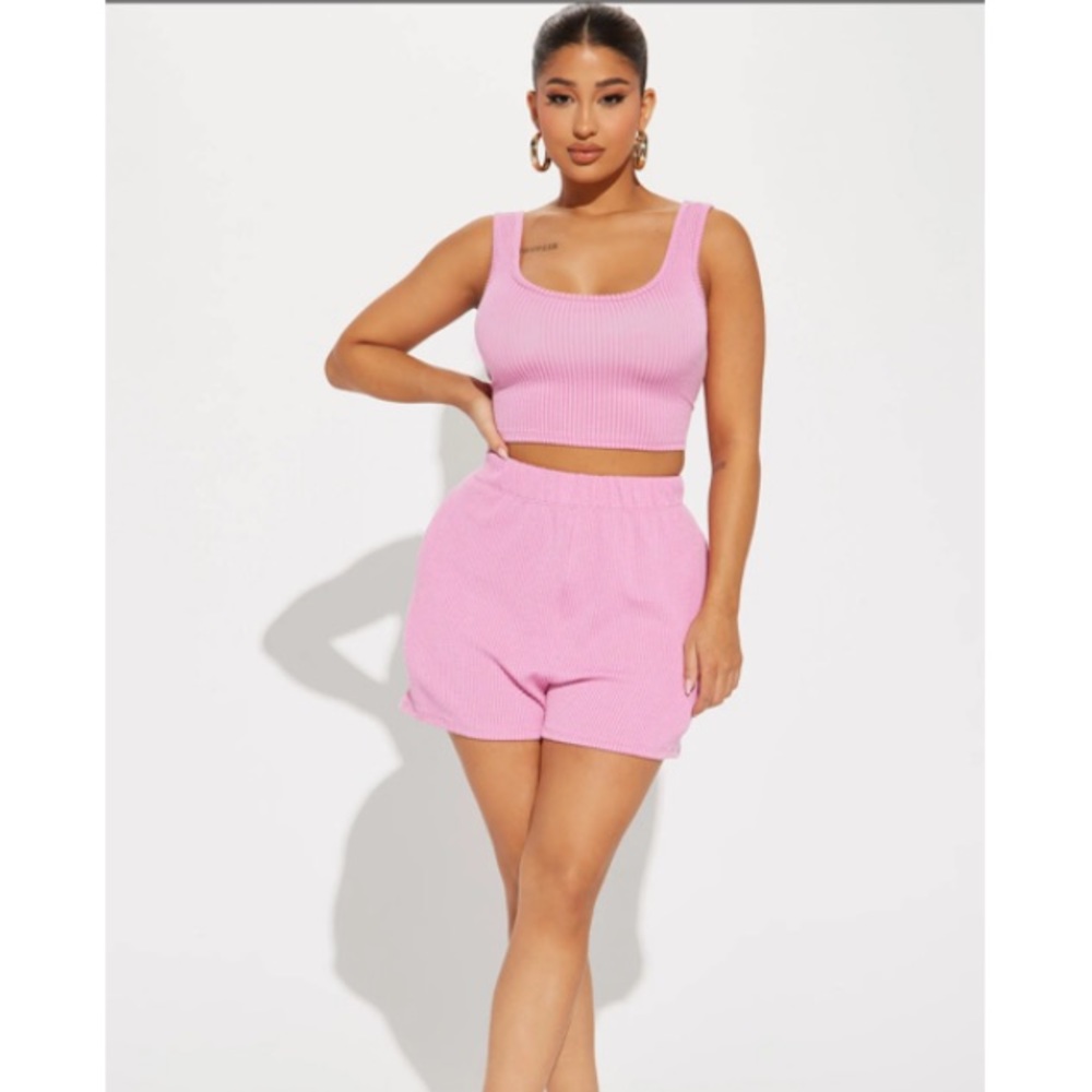 Pink Shorts Set